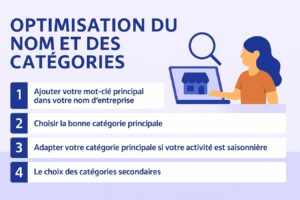 Optimisation nom et des catégories Google Business
