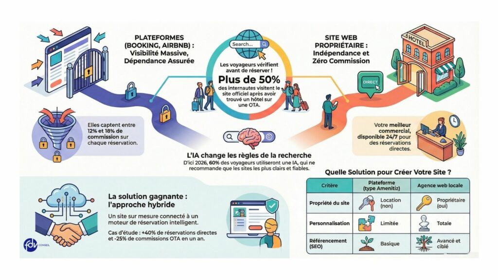 Hôtels, gites , maison d'hôtes, reprenez le contrôle de vos réservations !