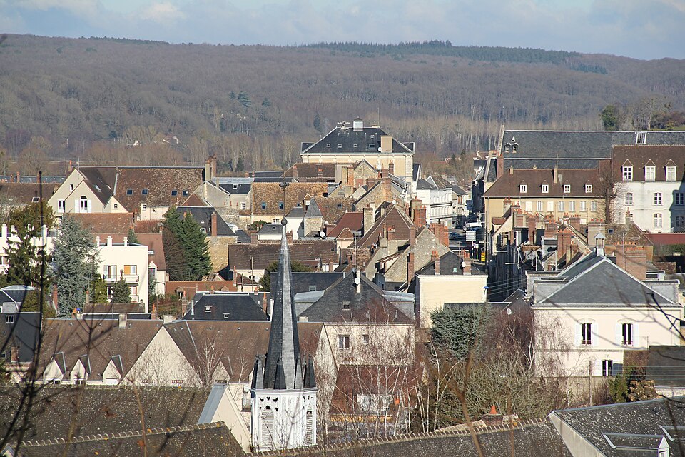 Centre-ville de Nogent-le-Rotrou vu depuis le château Saint-Jean